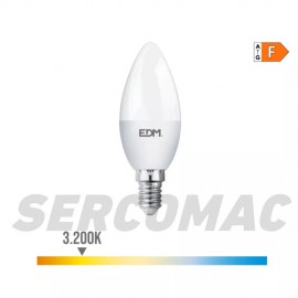 BOMBILLA VELA LED E14 7W 600LM 3200K
